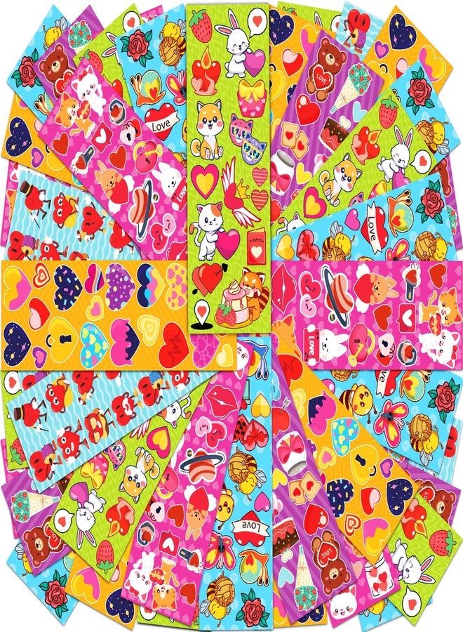 Benresive 2020 Pcs Valentine's Day Stickers for Kids Classroom - 120 Sheet Cute Water Bottle Stickers, Valentines Party Favors Bulk, Gifts for Kids Classroom Pack - Image 1